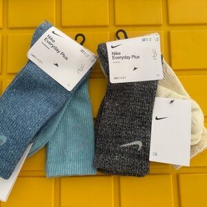 New mens Nike Everyday Crew Socks - Blue, Teal, Gray, Cream Sz 8-12